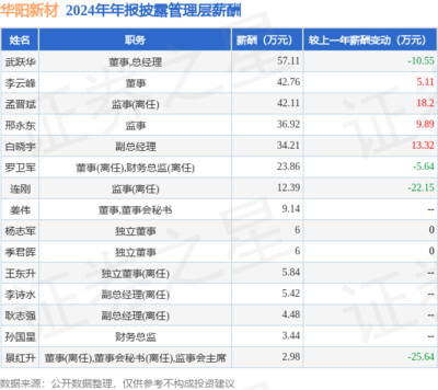 华阳新材2024年报解析 净利润稳增与高管薪酬微降的双向平衡